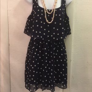 New. Cute Polka Dots Dress in Navy. NWOT